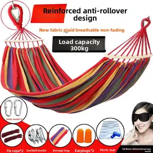 Hammock Outdoor Swing Thickened Canvas Anti-Flip Single Double Student Bedroom Dormitory Indoor Adult Sleeping Glider