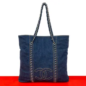 Pre-owned CHANEL Denim Shoulder Bags Coco Mark 2way Bag
