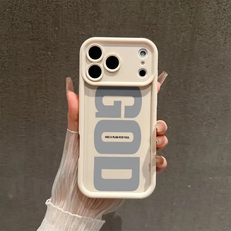 Customized Aesthetic "God Has A Plan for You" Smartphone Protector Case - Soft Silicone-TPU, Lightweight, Shockproof, Resistance Cover for iPhone 11,12,13,14,15 Pro Max,16,17 Plus Mobile Accessories