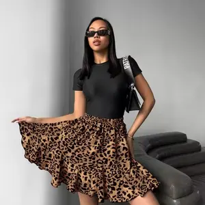 Women's Leopard Print Casual Short Skirt | Versatile for Daily, Work & Club Parties
