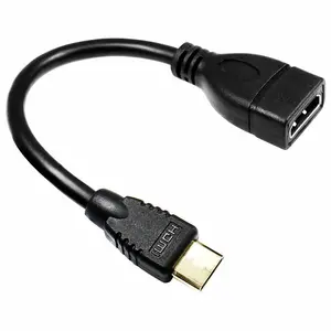 Mini HDMI Male to HDMI Female Converter Adapter Cable Cord 1080P HDTV Connector Adaptor