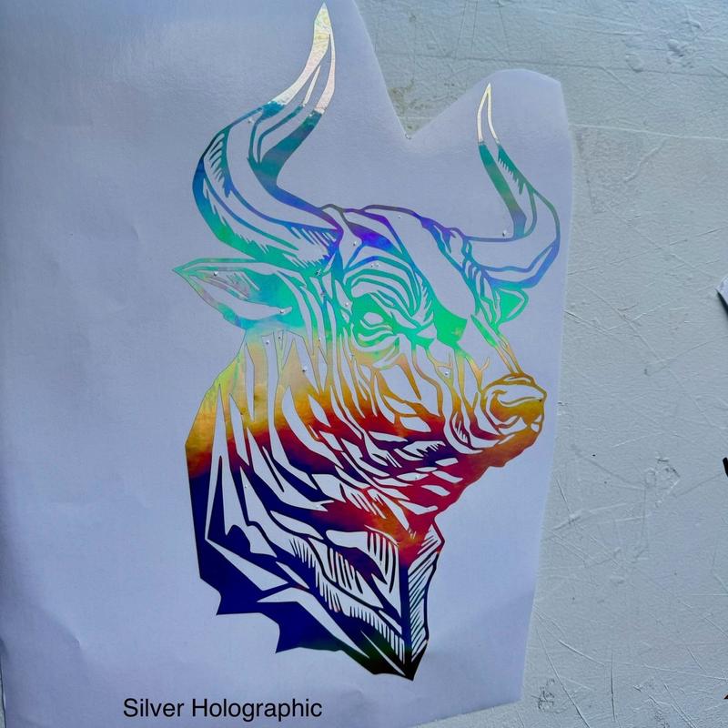 Bull Decal Sticker - Outdoor Car Truck Vinyl, 7+ Years Lasting - Step-by-Step Instructions Included - Easy Apply stickers Vehicle Exterior Decoration