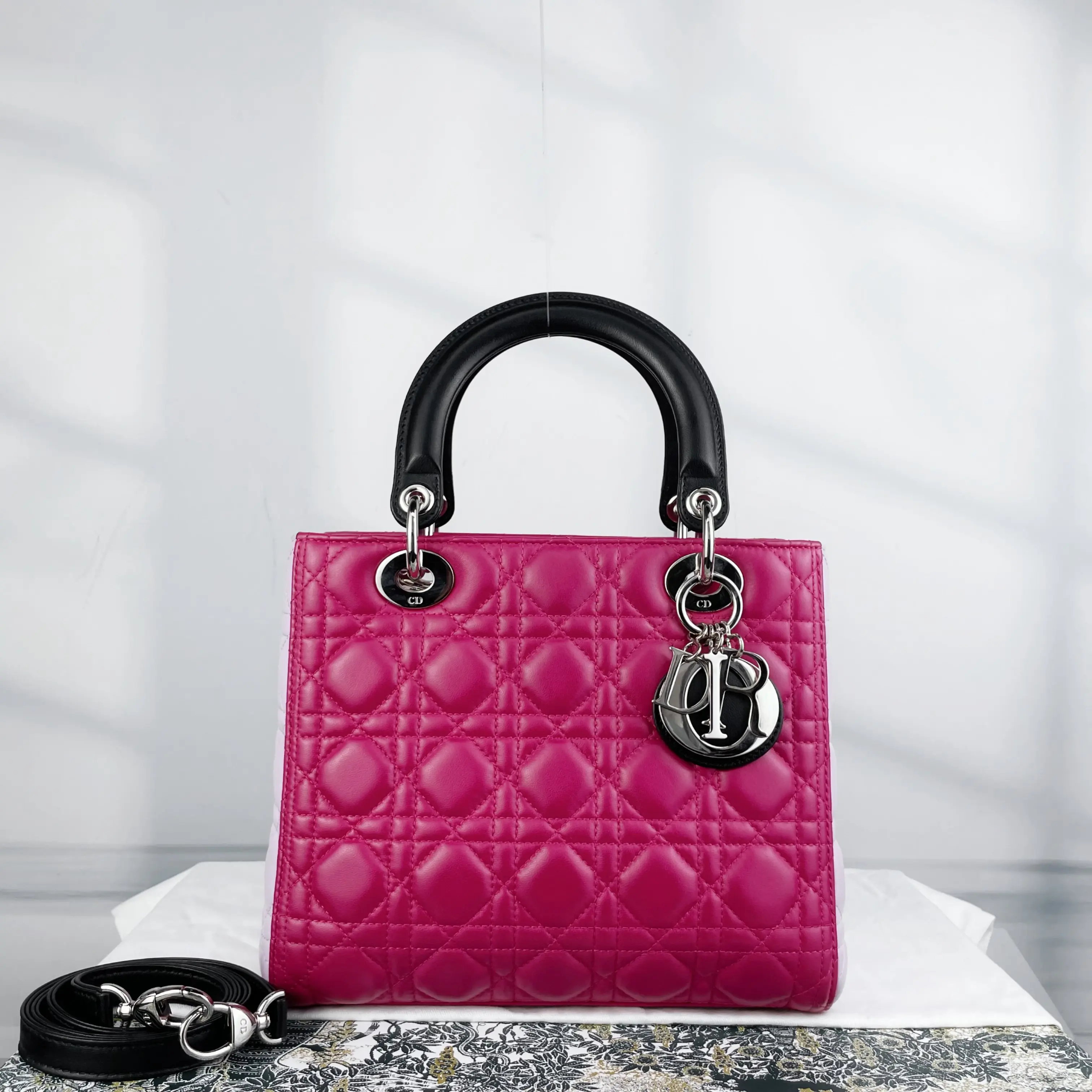 Pre-owned Dior Lambskin Shoulder Bags 7.8'' R7319 Shoulder Bag C9207003027 0426 E cici
