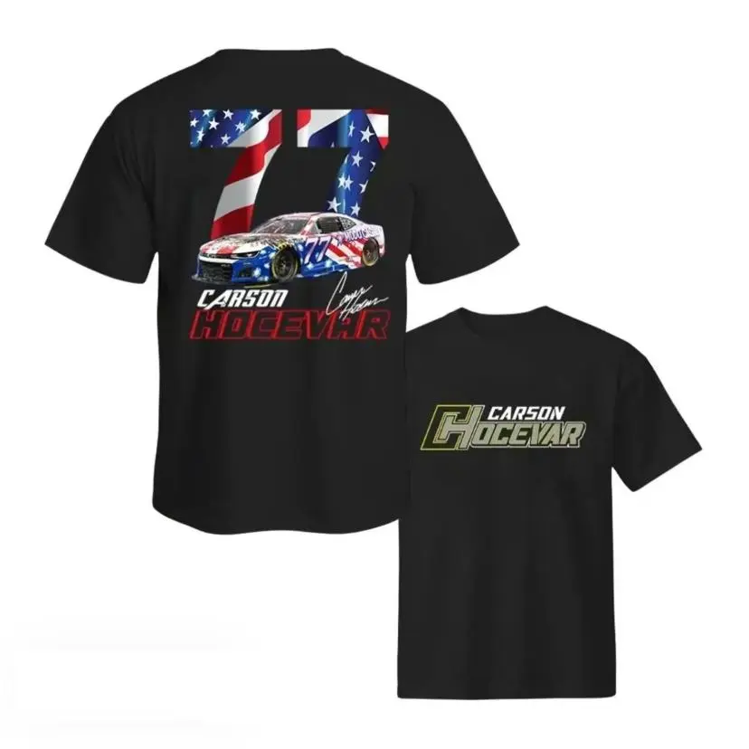 Carson Hocevar NASCAR 2026 Racing Graphic Shortleeve Tshirt - Menswear Casual Top, Motorsport Street Style Sportswear for Men, Shortsleeve, Round Neck, Streetwear, Regular Fit