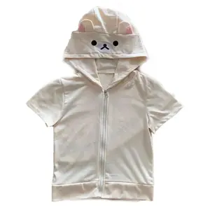 Y2K Women Japanese Style Rilakkuma Harajuku Streetwear Hoodies Outdoors Jacket Kawaii Cute Cartoon Print Zipper Sweatshirt Girl