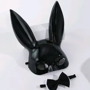 Rabbit Design Costume Face Shield & Bow Tie