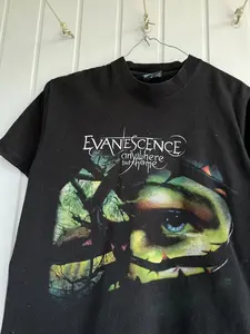 90s The Evanescence T-Shirt basic black Graphic tee Men Women vtg