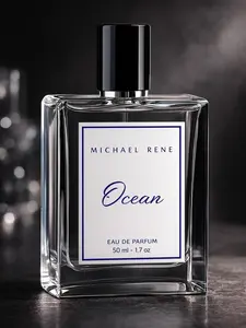 Michael Rene Ocean Eau de Parfum 50ml - Woody & Marine Fragrance with Myrrh & Tonka Bean Notes for Unmatched Quality