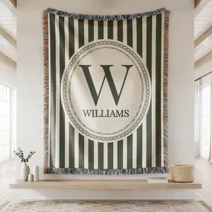 Personalized Wedding Blanket Gift Anniversary Gift Monogram Blanket for Family Last Name Blanket Throw House Warming Gift for Newly Married
