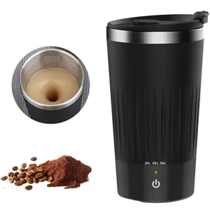 Self Stirring Coffee Cup, 1 Count Stainless Steel Automatic Mixing Coffee Mug with Lid, Electric Magnetic Capsule Rotation Mixing Cup for Coffee, Milk, Tea, KitchenwareAB20Lumora Living