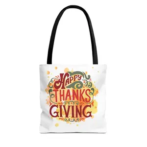 Fall Harvest Canvas Tote Bag, Thanksgiving Reusable Shopping Bag