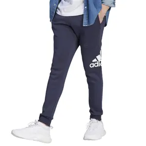 adidas Mens Essentials Fleece Tapered Cuff Logo Joggers Training Casual - Blue