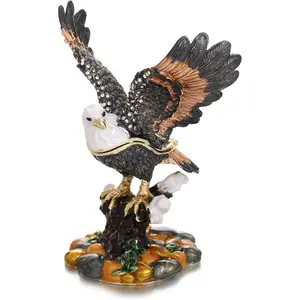 Hand Painted  Trinket Box for  Decor, Hinged  Organizer Storage,  Personalized Collectible Keepsake Figurine  Decorative Ornament Gifts ()