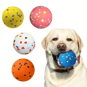 4 dog balls, durable and elastic dog toys, suitable for interactive fetch games with aggressive chewers