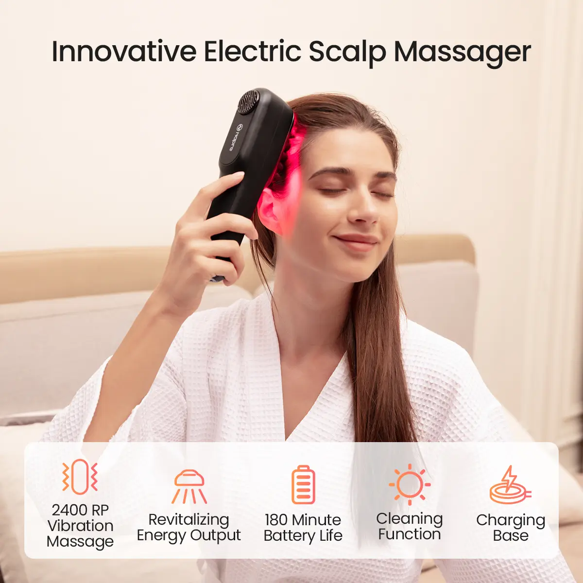 NAPRE Electric Scalp Massager, ASMR & Scalp Stress Relax, Cordless Handheld Head Massager with Horizontal Vibration-5 Speed 2400 RPM for Head, Shoulder & Body, Includes Charging Dock, Perfect Gift - TikTok Shop NAPRE Electric Scalp Massager, ASMR & Scalp Stress Relax, Cordless Handheld Head Massager with Horizontal Vibration-5 Speed 2400 RPM for Head, Shoulder & Body, Includes Charging Dock, Perfect Gift - TikTok Shop