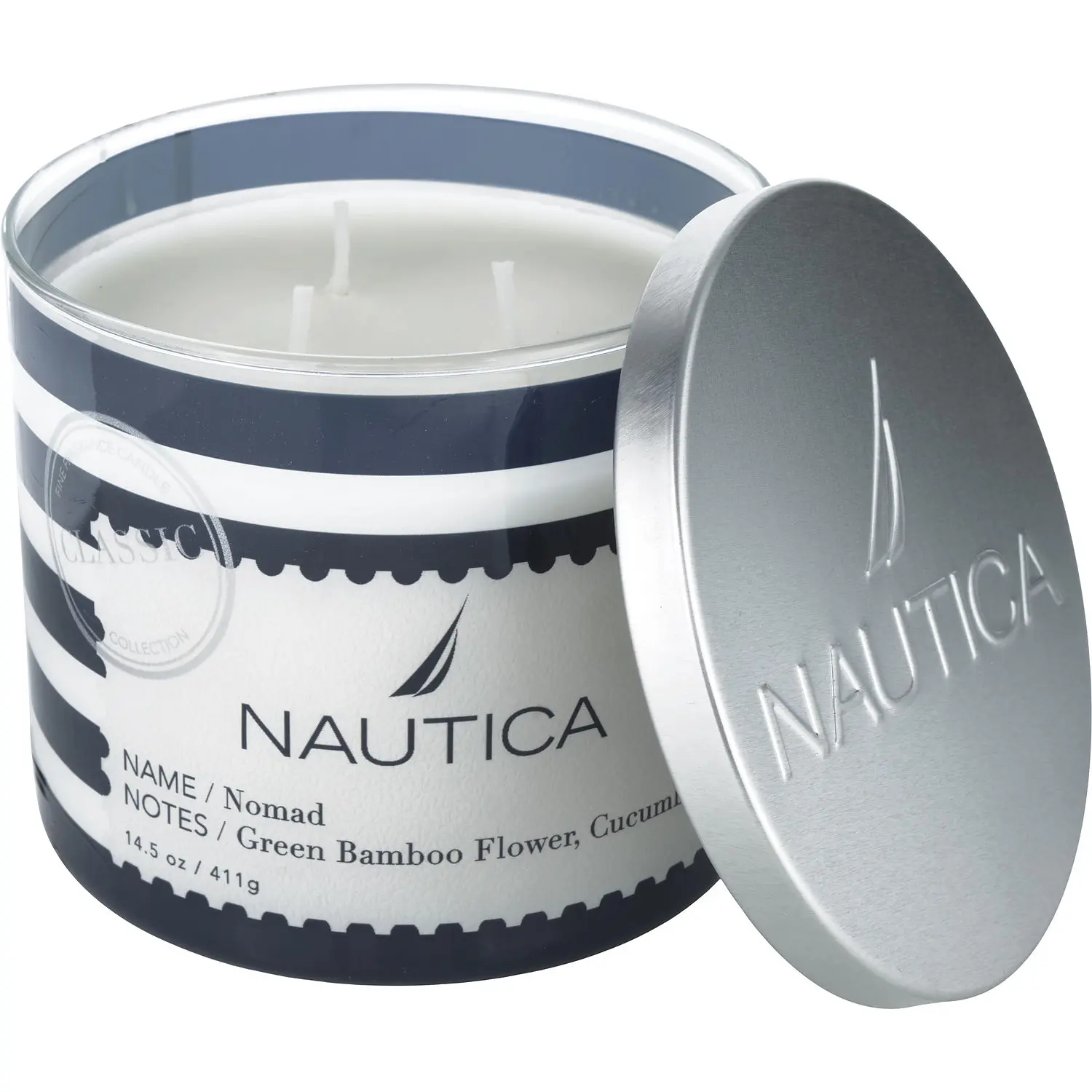 Nautica Nomad Green Bamboo & Cucumber By Nautica Candle For Women
