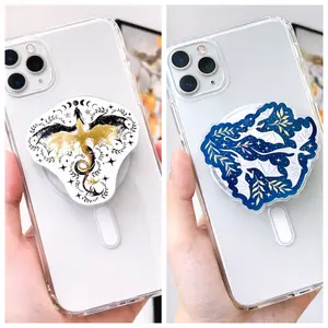 Mystic Dragon Flight Magsafe Phone Grip - Magnetic Pop Socket & Kickstand - Fantasy Phone Accessory Gift