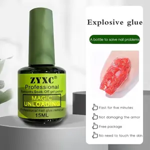 4-piece magic quick nail polish remover, nail polish and gel nail remover, convenient for home use, advanced nail salon formula, professional nail care tools, Nail Art Remover