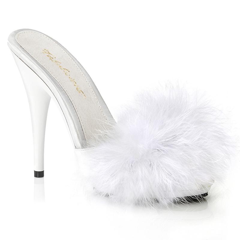 5 Inch Heel POISE-501F White Fur