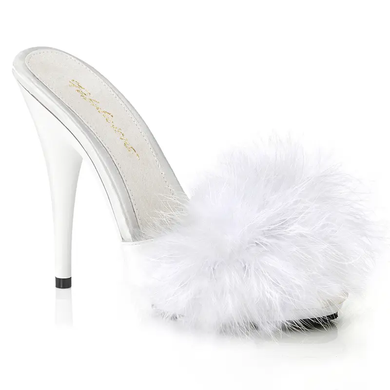 5 Inch Heel POISE-501F White Fur