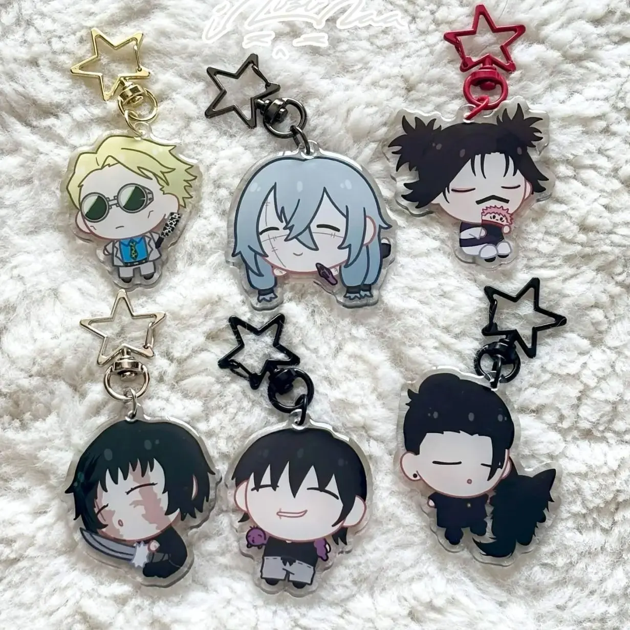 Jujutsu Kaisen Acrylic Keychain | Anime Keyring Charm - Nanami, Mahito, Choso, Maki, Toji, Geto | Cute Fanmade Anime Merch
