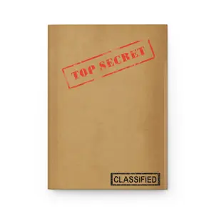 Top Secret Hardcover Journal, Secure Notebook, Unique Stationery
