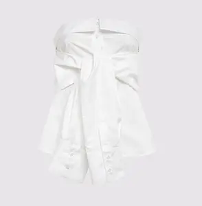 Strapless Shirt Style Top