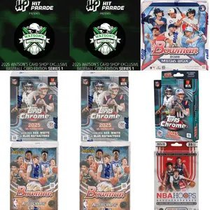 (PYT)Break#642--- Nine (9) sealed Hit Parade and Topps Multi-Sport card boxes-(See description/pictures for more details). Sports Trading Cards. Baseball-Football-Basketball mixer.