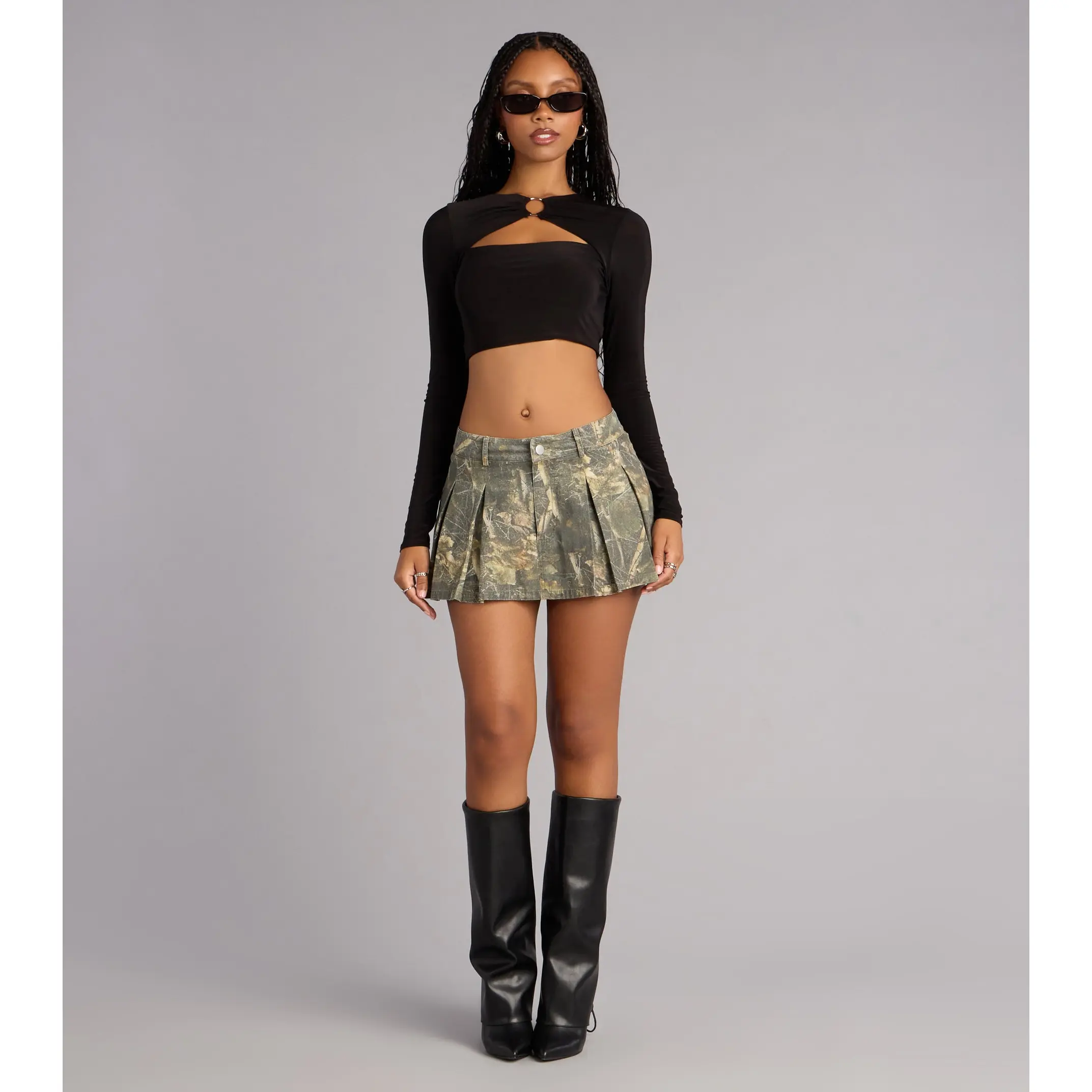 All The Attention Camouflage Skort