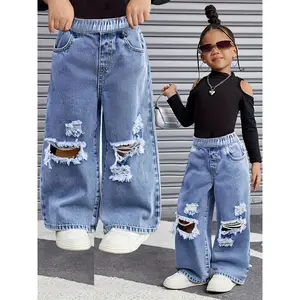 ' Casual Fashion: Stone-Washed Ripped Jeans