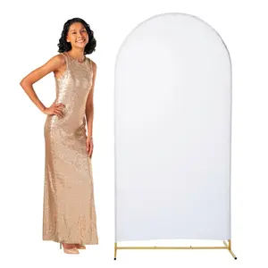 3 ft. x 6 ft. Arch Frame Polyester White Fabric Cover