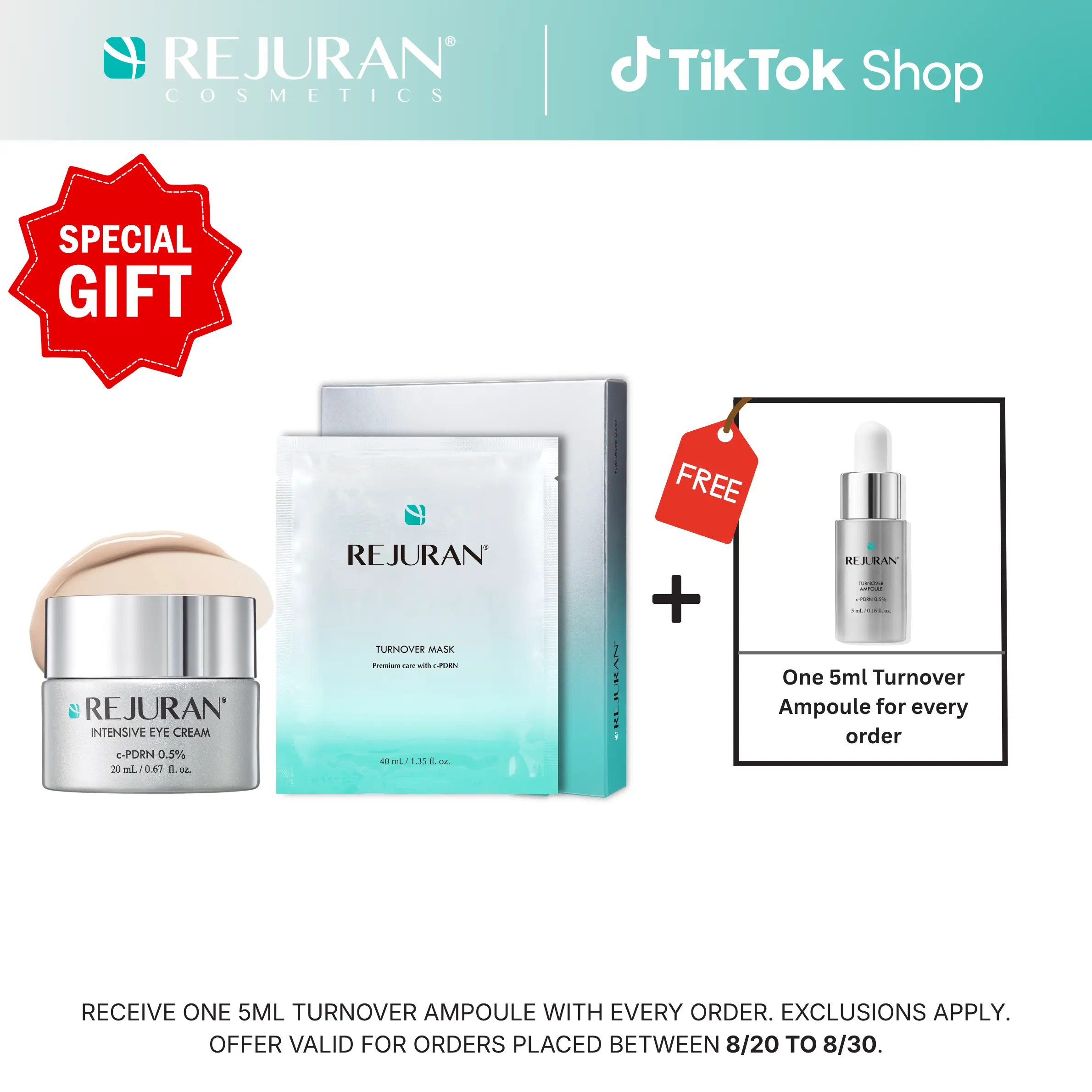 REJURAN Intensive Eye Cream + Turnover Mask Bundle