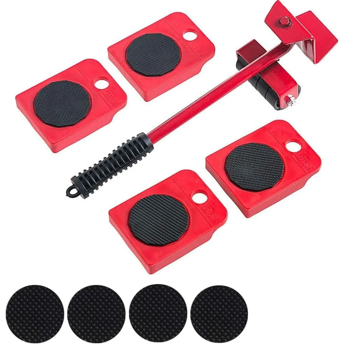 5-Piece Furniture Lifter Set - Move Heavy Items Easily Up to 330Lbs Adjustable Ropes Tension Rope