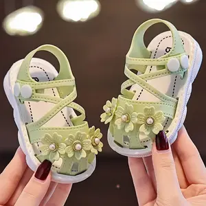 Girls' Sandals Closed Toe Sandals Non-Slip Soft Bottom Small Child Toddler Shoes