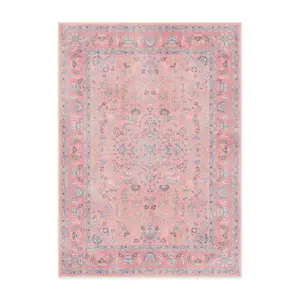 Ruggable 5'x7' Washable Bridgerton Debutante's Dream Area Rug Rose Ruggable 5'x7' Washable Bridgerton Debutante's Dream Area Rug Rose