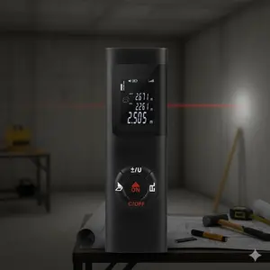 60m Laser Distance Meter USB Rechargeable Backlight Display Handheld Range Finder Portable Area Volume Measurement Tool Switchable Units m/ft/in for Construction Renovation Surveying Indoor Outdoor Projects Real Estate Assessment Laser Measuring Tool