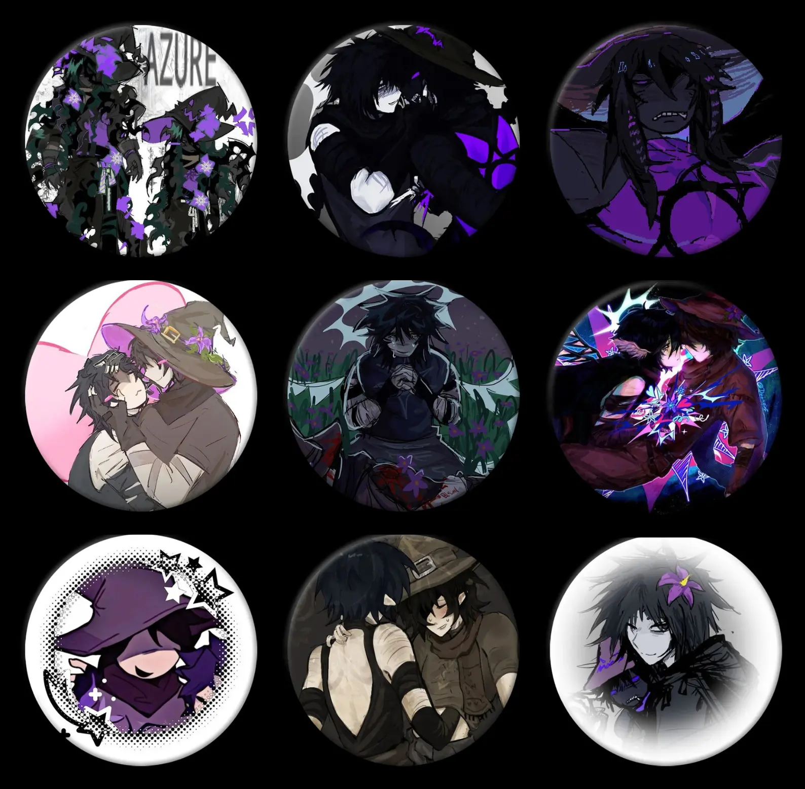 フリーザ ピンバッジ Forsaken Pin Button, Azure x Two Time Pins, Azure Pins, Two Time