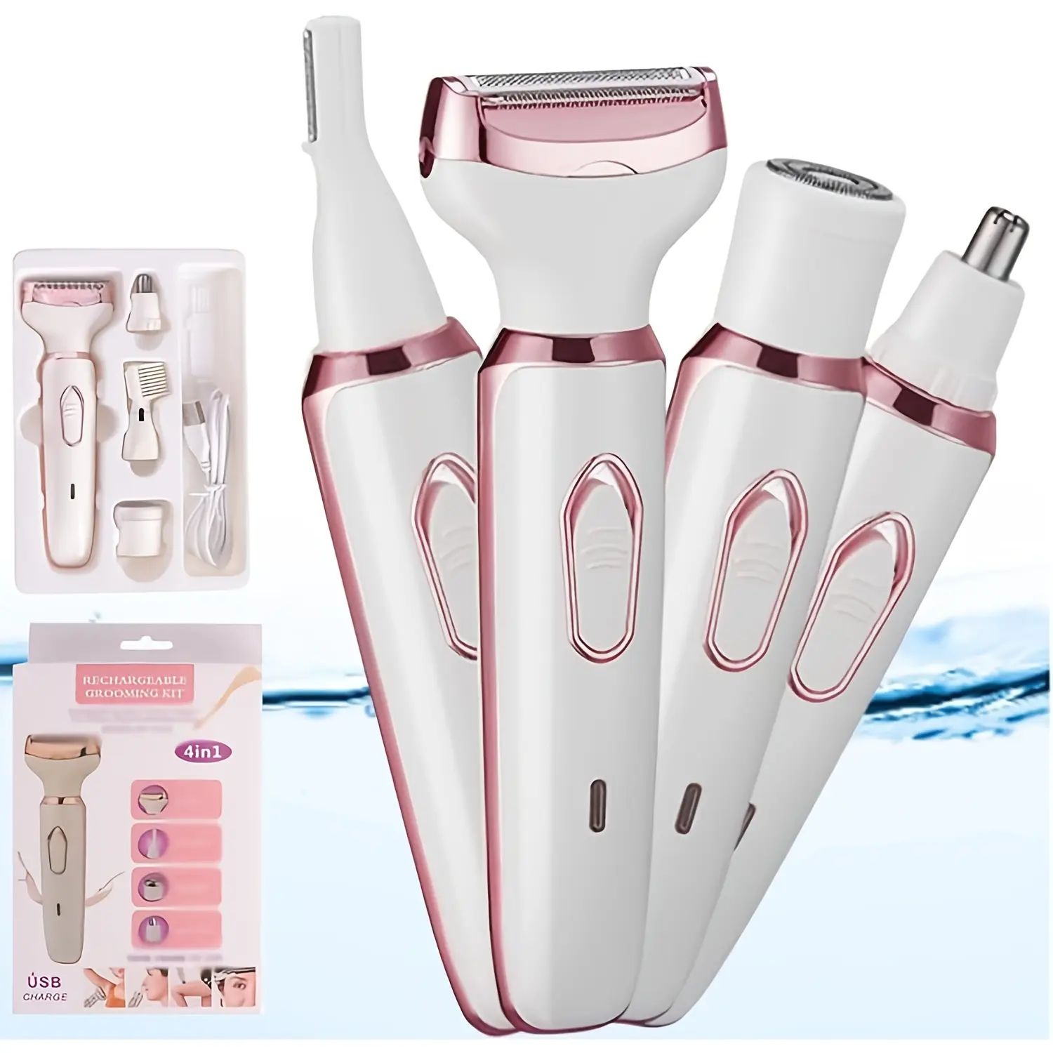 4 In 1 Womens Facial Hair Remover Electric Shaver Bikini Trimmer Portable Razor All Inclusive Beauty Solution For Busy Lifestyles