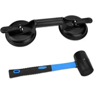 Floor Gap Fixer Tool for Laminate Floor Gap Repair Include Suction Cup and Mallet (Can't use on scraped surface floor)