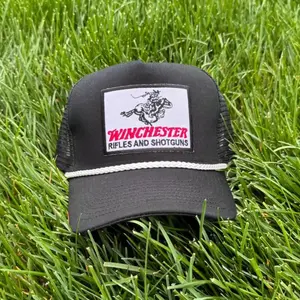 Winchester Rifle Black Ropebrim Trucker Hat