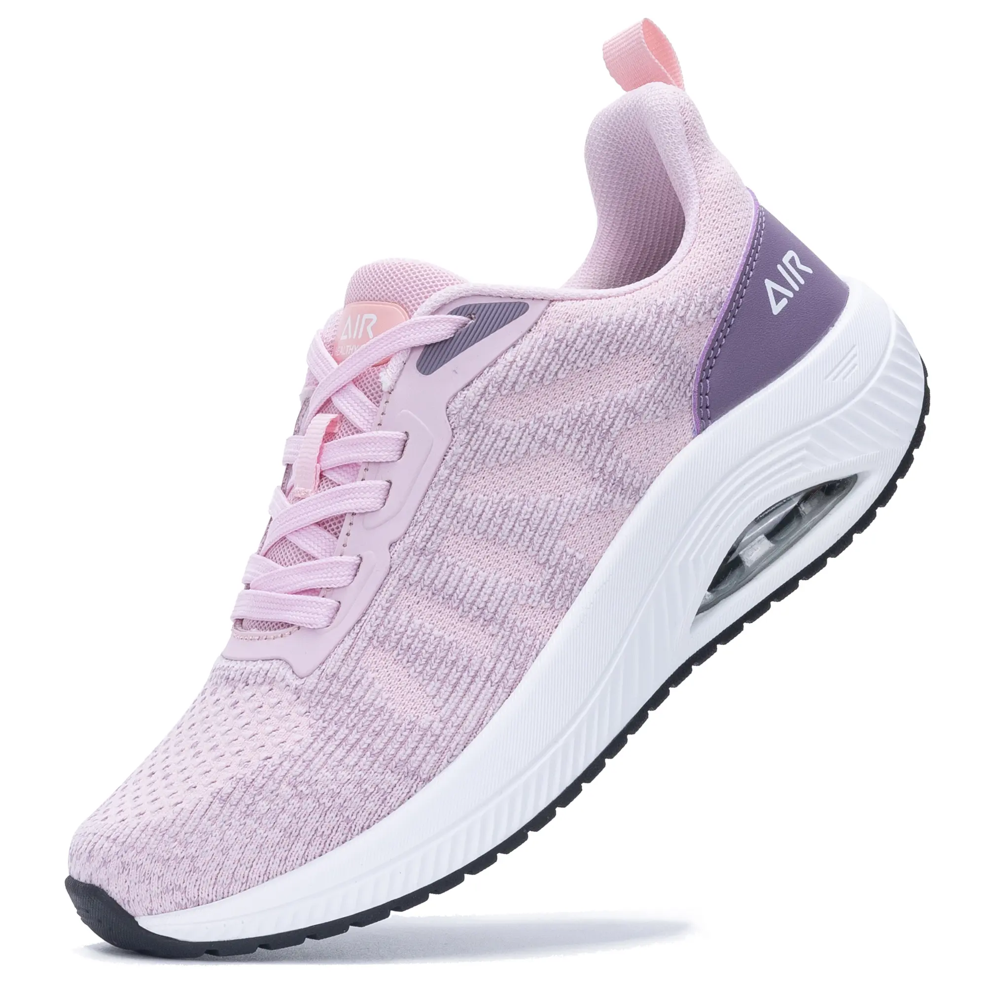AOV Women's Arch Support Sneakers, Athletic Casual Walking Shoes with Breathable Knit Upper, Lightweight Air Cushion, Slip Resistant Sole, Active Cushion Sneakers, Athletic Casual Sneakers