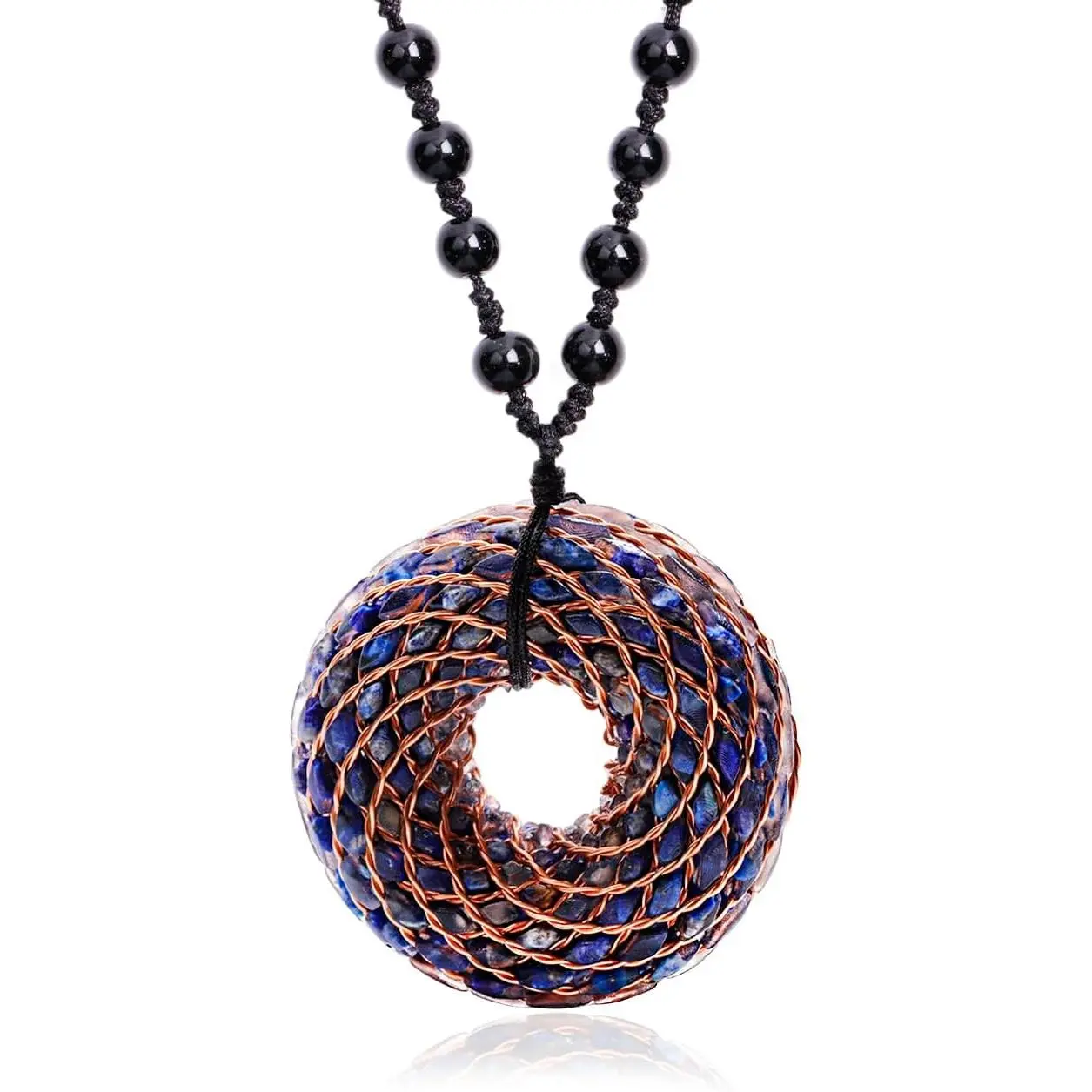 Rodin Coil & Orgone Pendant Necklace for Meditation, Reiki Energy Necklace, Chakra Balancing, Spiritual Protection