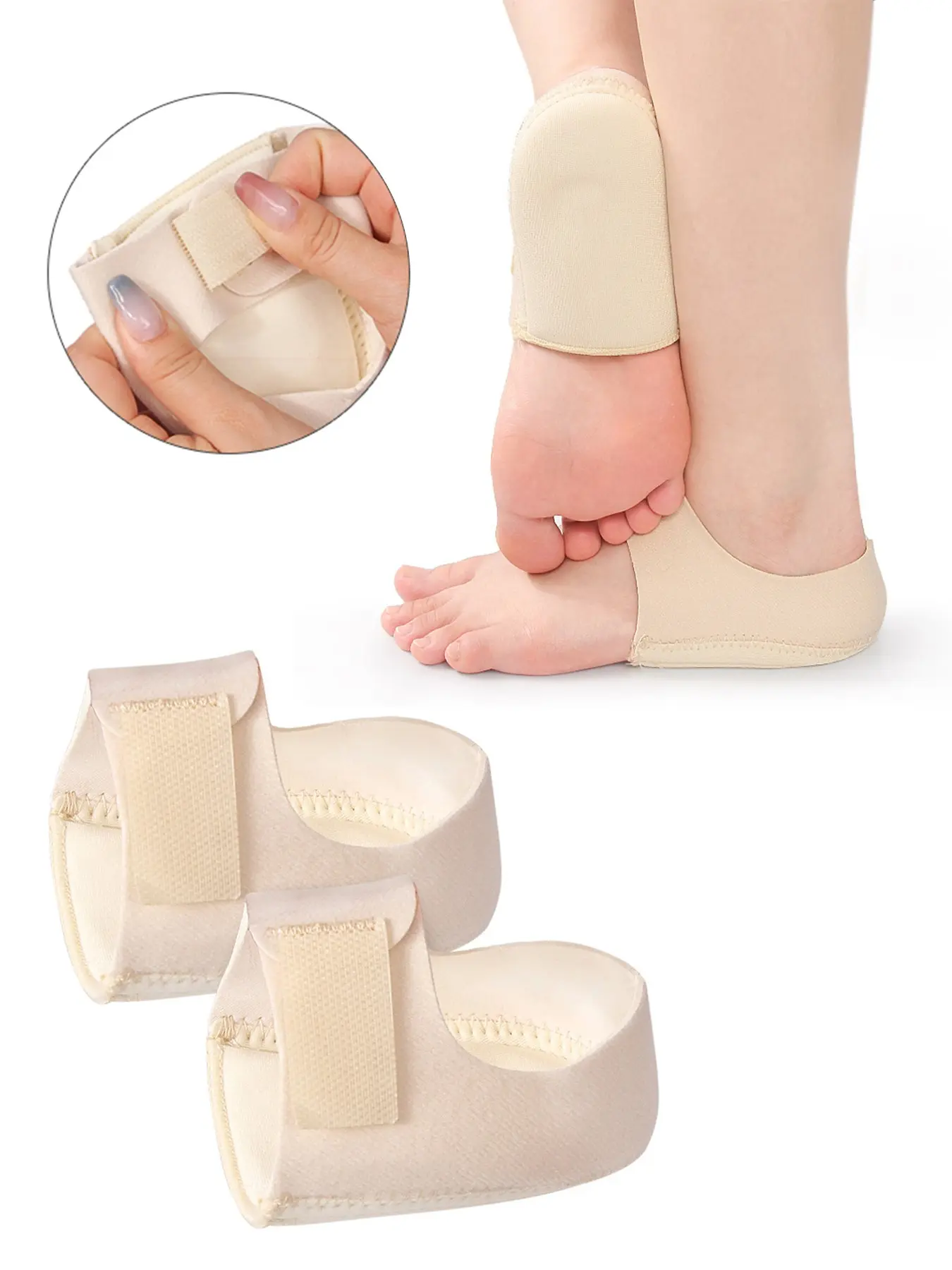 High-Quality Gel Heel Pads, Shock Absorption Foot Care Insoles, Silicone Half Shoe Inserts, Leg Pressure Relief, Heel Lift Pad, Orthotic Insoles, Heel Cushion, Heel Spur Relief Products, Padded Insole