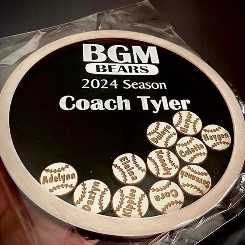 Coaches Thank You Gifts Softball Baseball Soccer Appreciation Coach Personalized with Logo for Sports End of Season with Player Teammates