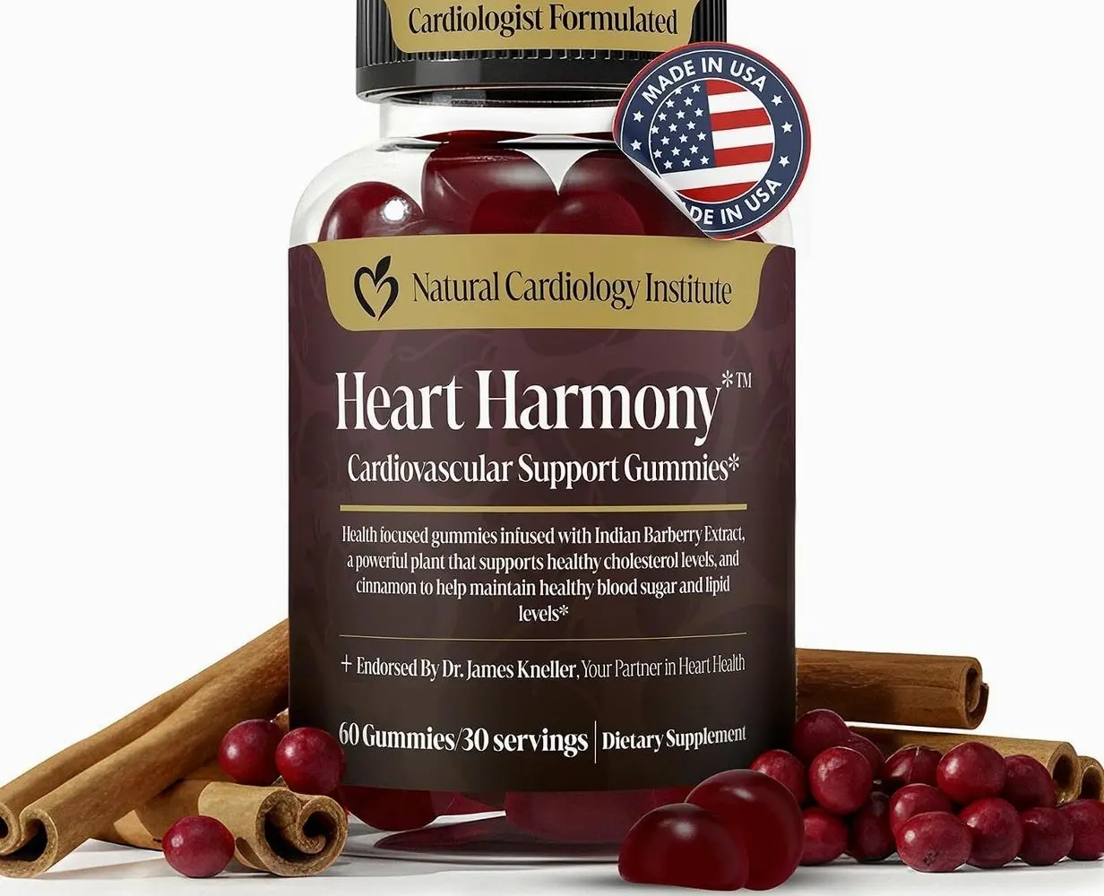 Heart Harmony™ Berberine Supplement Gummies with Ceylon Cinnamon – High Potency berberine with Ceylon cinnamon for Metabolism Blood Sugar Support Healthy Lipid Balance Circulatory Wellness
