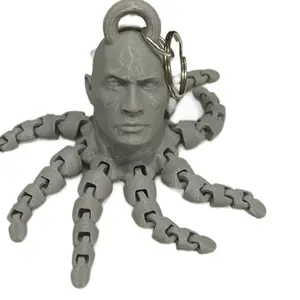 3D Printed Rocktopus Fidget Keychain - Unique Design for Stress Relief and Key Organization