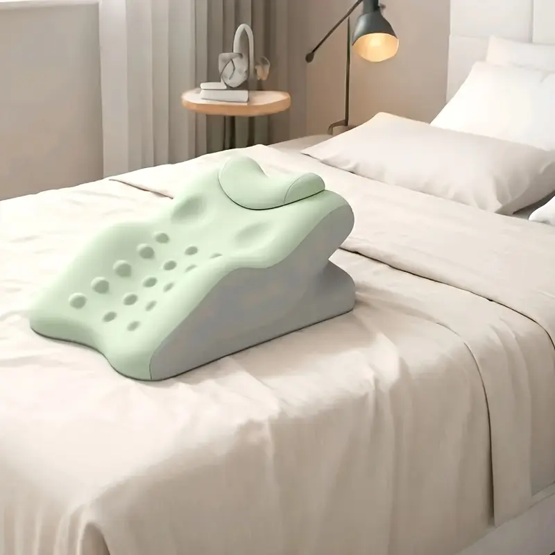 [Ergonomic Memory Foam] 2 Styles Ergonomic Support Pillow, Multi-Functional Prone Pillow, Breathable Bed Pillow, Suitable for Side Sleeping And Back Sleeping, Memory Foam Pillow, Removable Pillowcase, Multi-Purpose Back Support