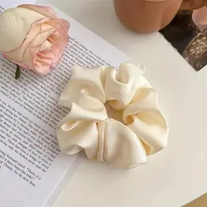 1Pack Satin Hair Scrunchies for Women - Glossy Satin Scrunchies for Hair Satin Scrunchies for Girls Holiday Gift Silk Hair Tie No Damage Cute Satin Hair Scrunchie for Styling