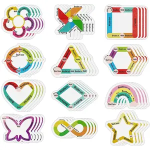 96 count Breath Calm  Sensory Stickers  Textured Tactile Rough Calming Stickers Adhesive Sensory Strips for School Office Classroom Desk Adults Teens Tension Supplies