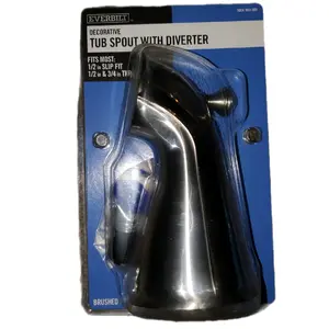 everbuilt decorative tub spout with diverter